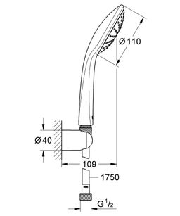 Grohe Vitalio Joy Súprava sprchovej hlavice, chróm 27324000 - galéria #1