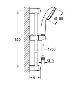 Grohe Vitalio Go Súprava ručnej sprchy, 1 prúd, chróm 26196000 - galéria #1
