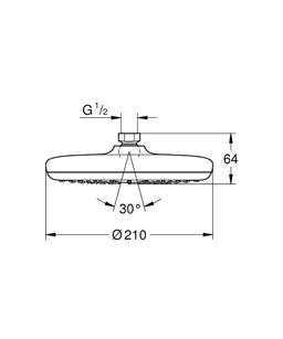 Grohe Vitalio Start Hlavová sprcha, priemer 210 mm, 1 prúd, chróm 26415000 - galéria #1