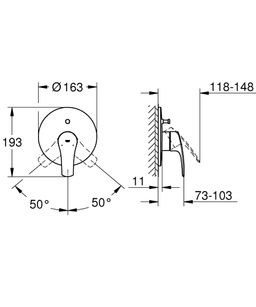 Grohe Profi Eurosmart Jednopáková umývadlová batéria s prepínačom, chróm 19450003 - galéria #4