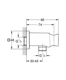 Grohe Rainshower Sprchová zásuvka s držiakom, chróm 26659000 - galéria #3