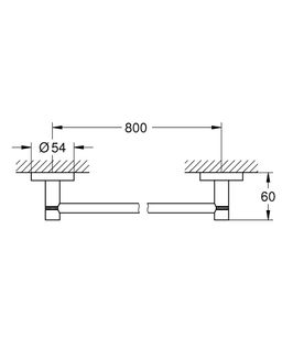 Uterákový držiak Grohe Start 85 cm, Supersteel 41187DC0 - galéria #1