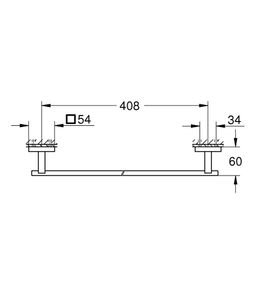Držiak na uteráky Grohe Start Cube 45 cm, chróm 40987000 - galéria #2