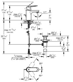Grohe Eurosmart Cosmopolitan umývadlová batéria s výtokom, chróm 3287500A - galéria #1