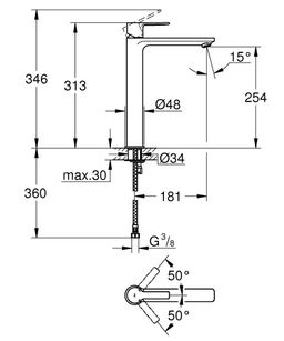 Grohe Lineare Umývadlová batéria, Cool Sunrise 23405GL1 - galéria #1