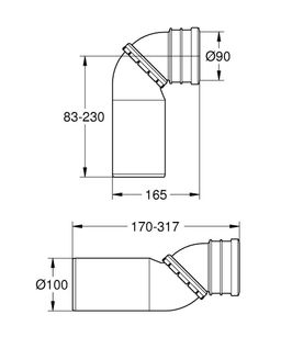 Odtokové koleno Grohe Rapid SL, biele 39954000 - galéria #2