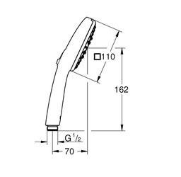Grohe Vitalio Comfort Ručná sprcha Eco 11 cm 3jet, chróm 26092001 - galéria #5
