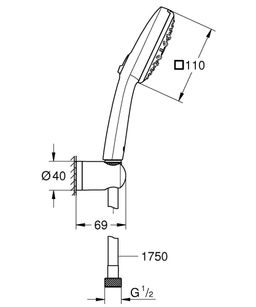 Grohe Vitalio Comfort Vaňový set 11 cm, 3jet chróm 26176001 - galéria #3