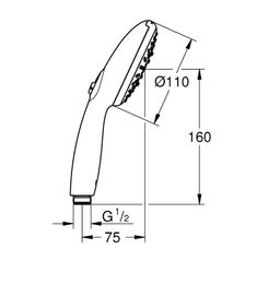Grohe Vitalio Start Ruční sprcha Eco 11 cm 2jet, chrom 27946001 - galéria #5