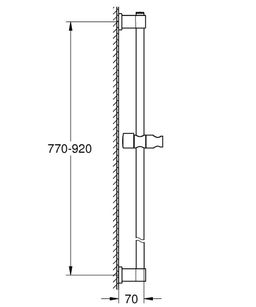 Grohe Vitalio Universal Sprchová tyč 95 cm, čierna matná 269612431 - galéria #2
