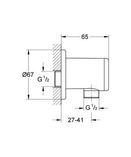 Grohe Vitalio Universal Podomietkový sprchový vývod, chróm 26963001 - galéria #3