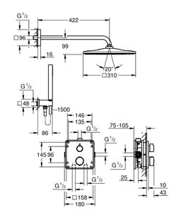 Namáčací systém Grohe Precision Thermostat s termostatickou batériou, chróm 34881000 - galéria #2