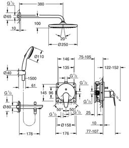 Grohe Professional BauEdge, Sprchový set, chróm 25291000 - galéria #3