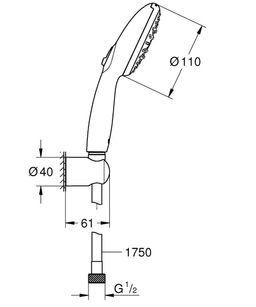 Vaňová súprava Grohe Profi Tempesta 3 Jet, chróm 26639003 - galéria #3