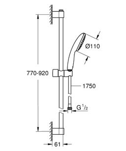 Grohe Profi Tempesta sprchová súprava s 1 prúdom, 90 cm, chróm 27854003 - galéria #3