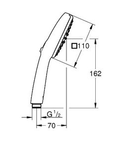 Ručná sprcha Grohe Profi Tempesta Cube 110 11 cm 2jet, chróm 26902003 - galéria #5