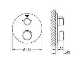 Dvojcestná termostatická batéria Grohe Profi Grohtherm, čierna matná 1022082430 - galéria #1