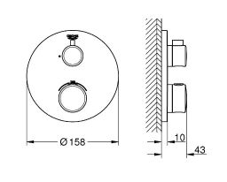 Grohe Profi Grohtherm Termostatická batéria pre 1 výstup, čierna matná 1022122430 - galéria #1