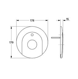 Grohe Náhradní rozeta k baterii Europlus, chrom 46420000 - galéria #1