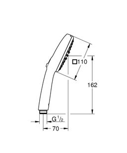 Grohe Vitalio Comfort Ruční sprcha, 2 jet, chrom 2639710E - galéria #5