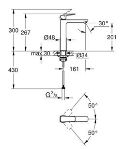 Grohe Profi Cubeo umývadlová batéria, chróm 1017290000 - galéria #3