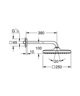 Grohe Profi Cubeo zásuvková sprchová batéria + hlavová sprcha, chróm 1053340000 - galéria #4
