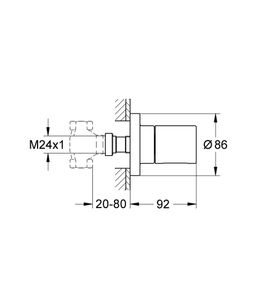 Grohe Grohtherm 3000 Cosmopolitan splachovací ventil, chróm 19470000 - galéria #1