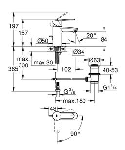 Grohe Eurostyle Cosmopolitan Umývadlová batéria s výtokom 2337420E - galéria #1