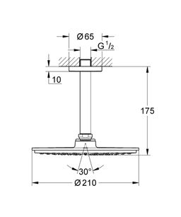 Kovová sprchová hlavica Grohe Rainshower Cosmopolitan G26063000 - galéria #1