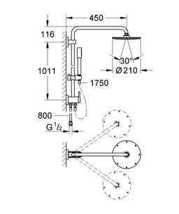 Grohe Rainshower System 210 Sprchový systém 27058000 - galéria #1