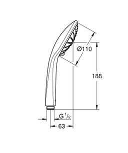 Grohe Euphoria 110 masážna ručná sprcha 3 trysky 27239000 - galéria #1