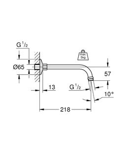 Sprchové rameno Grohe Relexa 218 mm 27406000 - galéria #1