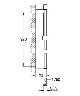 Súprava sprchovacích tyčí Grohe Euphoria Cube Stick, 1 prúd 27700000 - galéria #1