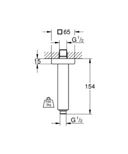 Stropné sprchové rameno Grohe Rainshower 15,4 cm, chróm 27711000 - galéria #1