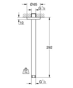 Stropné sprchové rameno Grohe Rainshower 29,2 cm, chróm 28497000 - galéria #1