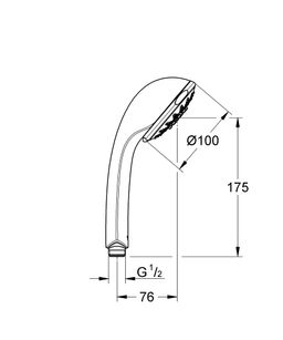Grohe Relexa 100 Five Ručná sprcha 5 trysiek 28796000 - galéria #1