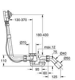 Grohe Talento Vanová vypouštěcí a přepadová souprava G28943000 - galéria #1
