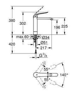 Umývadlová batéria Grohe Euroeco 30208000 - galéria #1