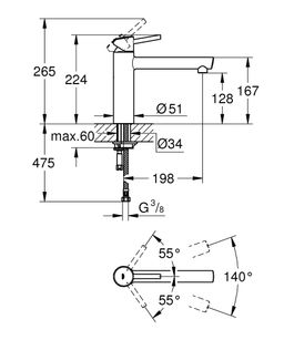 Grohe Concetto Jednopáková umývadlová batéria, DN 15, Supersteel 31128DC1 - galéria #1