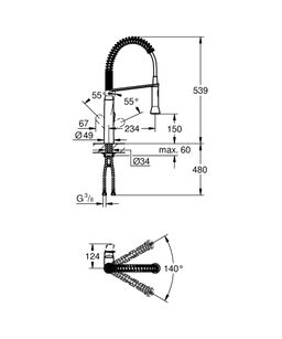 Páková drezová batéria Grohe K7 31379000 - galéria #1