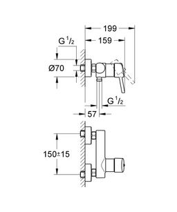 Grohe 32210001 Concetto Nástenná sprchová batéria - galéria #1
