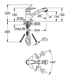 Drezová batéria Grohe Eurodisc 32257001 - galéria #1