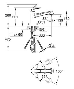 Grohe Jednopáková umývadlová batéria, DN 15 32257002 - galéria #1