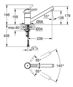 Grohe Concetto Jednopáková umývadlová batéria, DN 15 32659001 - galéria #1
