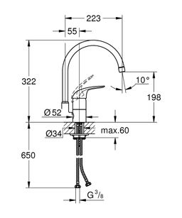 Drezová batéria Grohe Euroeco 32752000 - galéria #1