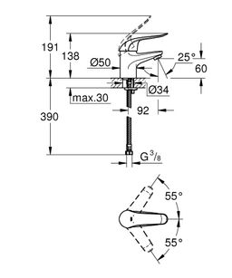 Umývadlová batéria Grohe Euroeco 32762000 - galéria #1