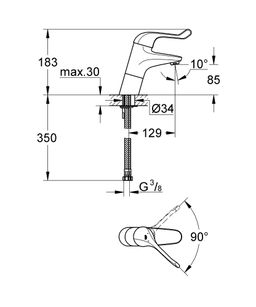 Grohe Euroeco Bezpečnostná batéria pre umývadlo 32790000 - galéria #1