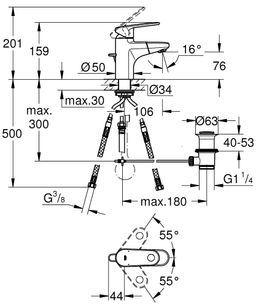 Grohe Europlus Umývadlová batéria 33155002 - galéria #1