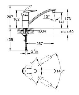 Drezová batéria Grohe Eurodisc 33770001 - galéria #1