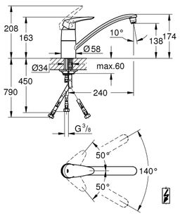 Drezová batéria Grohe Eurodisc 33771001 - galéria #1